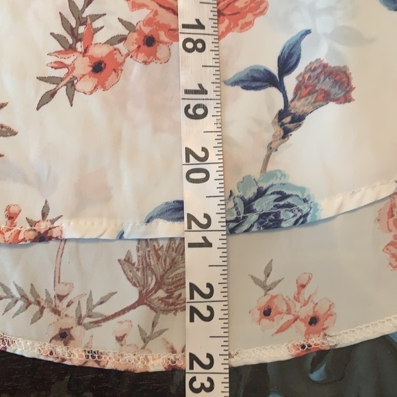 Ardene White Floral Print Bell Sleeve Off The Shoulder Blouse Size M - Picture 11 of 13